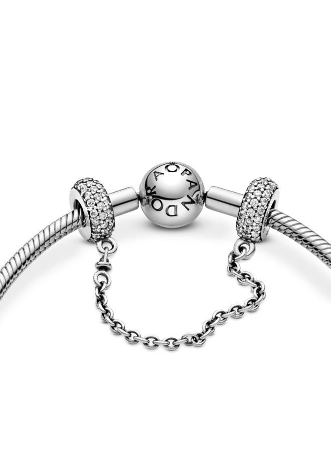 PANDORA Sparkling Pavé Safety Chain Charm - Image 1