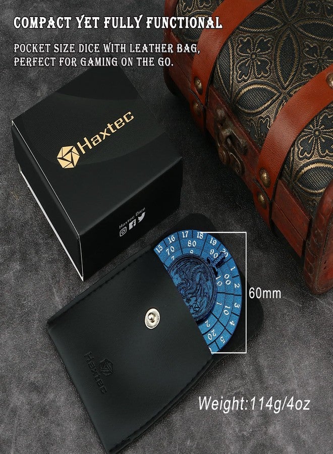 Haxtec Spinner Dice 7-in-1 Metal DND Dice Set Blue Unique Dice Spinner Compatible with Dungeons and Dragons DND Gifts TTRPG Role Playing Rotate Gaming Dice - Image 5