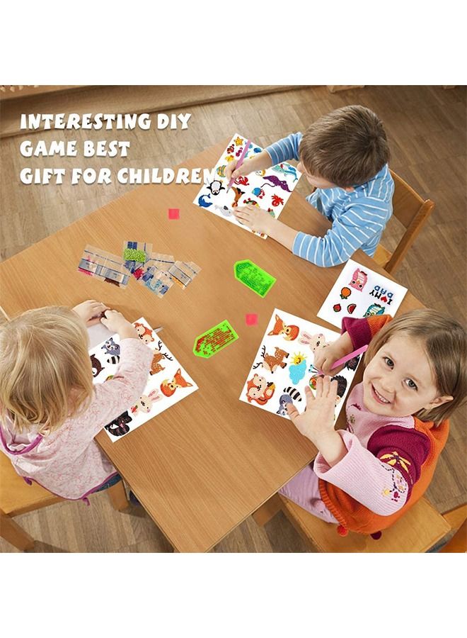 10 Pcs DIY Kids Animal Diamond Painting Stickers - Beginner Diamond Painting Kits - Digital Diamond Paint by Numbers Diamonds for Children Adult Beginners