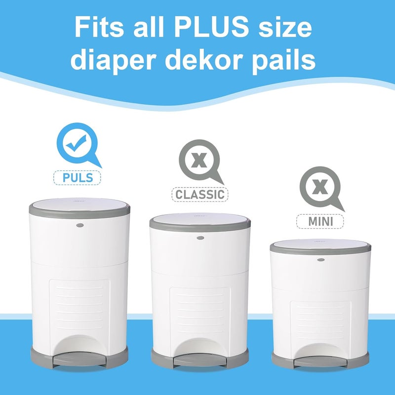 USBOO Diaper Pail Refill Bags Compatible with Dekor Plus Diaper Pail Refills 4 Pack  Extra Thickness  Diaper Trash Bags  Fresh Powder Scent  Holds up to 2320 Diapers - Image 3