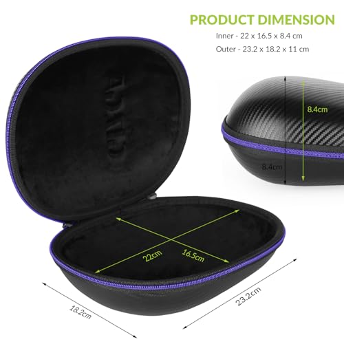GIZGA essentials Headphone Carrying Case, Multi-Purpose Pocket Storage Travel Organizer for for Earphones, Headset, Pen Drives, SD Cards, Shock-Proof Carbon Fiber, Soft Fabric, Mesh Pocket, Blue - Image 4