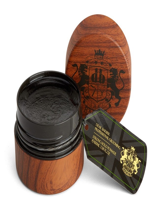 Dear Barber MENS HAIR STYLING POMADE - Strong Hold & High Shine Finish | Controls Curly & Frizzy Hair, Water Based & Easily Washable, 3.38 fl oz - Image 4
