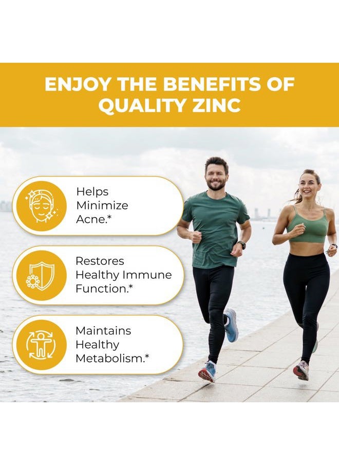 SANDHUHERBALS - Sandhu Herbals Zinc 30mg Supplement for Men & Women| High Absorption Zinc Monomethionine Complex 120 Capsules| Zinc Supplements for Immune, Acne & Antioxidant Support| Vegetarian, Made in The USA - Image 1
