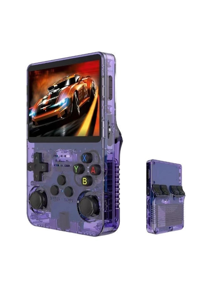 R36S Handheld Retro Game Console 64GB Purple - Portable Video Game Emulator with 3.5-Inch IPS Screen, Dual Joysticks & 15000+ Built-in Classic Games - Image 1