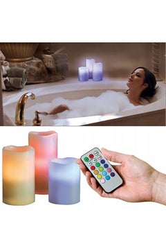 Generic 3-Piece Colour Changing Flameless Candle Set White  - Image 4