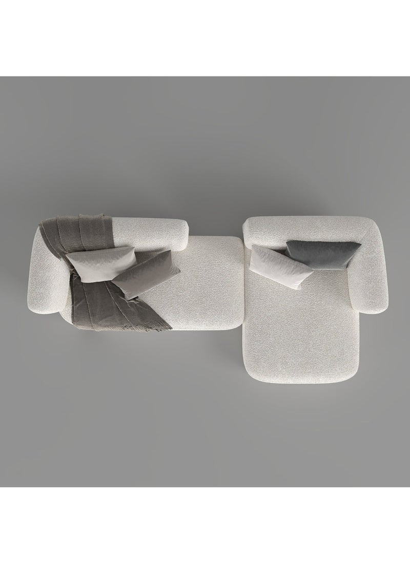 KARNAK Karnak Brentwood 3-Seater Boucle Upholstery L-Shape sofa set - White  - Image 2