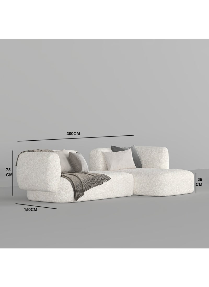 KARNAK Karnak Brentwood 3-Seater Boucle Upholstery L-Shape sofa set - White  - Image 3