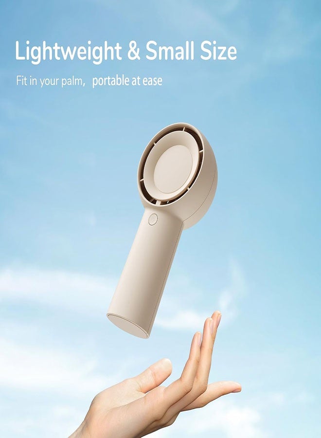 Mini Portable Handheld Turbo Fan, 4000mAh USB Rechargeable, 16-Hour Max Cooling, Brown - Image 2