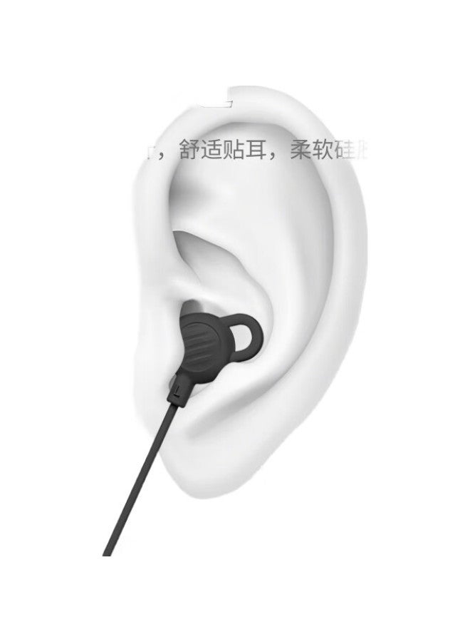 Newmine Xl02 Wired Noise-Cancelling Sleep Control Music Earphones, In-Ear Side-Sleeping Non-Pressing Sports Running Earplugs, Compatible With Android, Black - Image 2