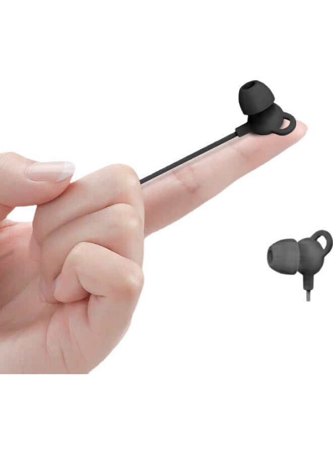 Newmine Xl02 Wired Noise-Cancelling Sleep Control Music Earphones, In-Ear Side-Sleeping Non-Pressing Sports Running Earplugs, Compatible With Android, Black - Image 3