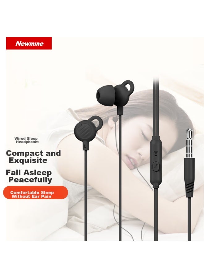 Newmine سماعات أذن نيوماين XL02 السلكية لعزل الضوضاء للتحكم في النوم، سماعات رياضية غير ضاغطة للنوم الجانبي، متوافقة مع أندرويد، باللون الأسود - Image 3