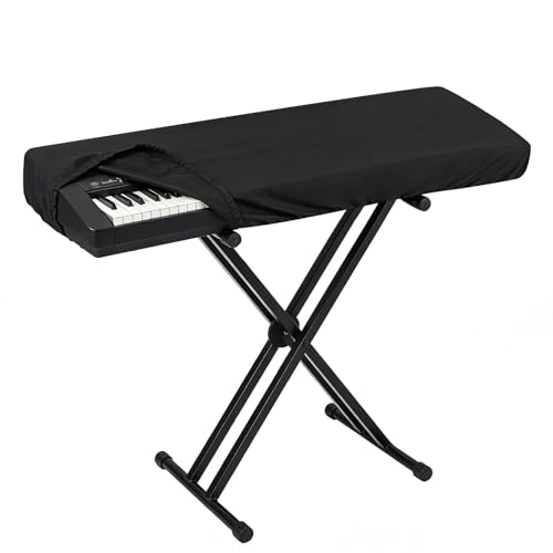 YL traV 61 Keys Piano Keyboard Dust Cover With Durable Elastic Band And Rope Lock Suitable For Digital Electronic Pianos Black - Image 1