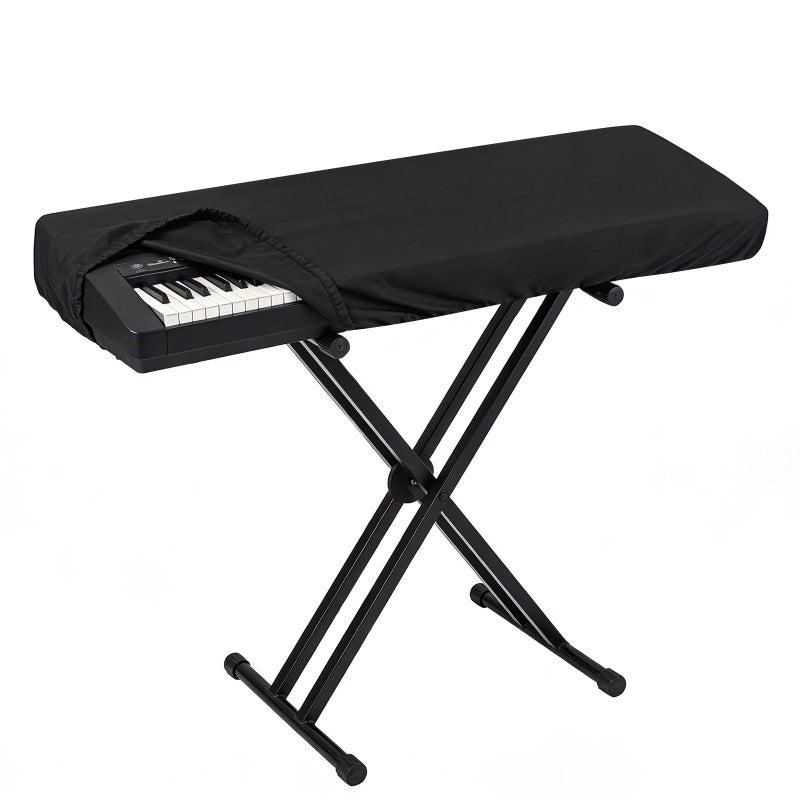 YL traV 61 Keys Piano Keyboard Dust Cover With Durable Elastic Band And Rope Lock Suitable For Digital Electronic Pianos Black - Image 2
