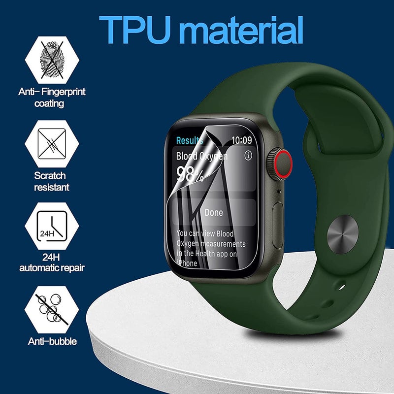 YMHML 8 Pack Screen Protector Compatible for Apple Watch 40mm SE 3 / SE 2/1 Series 6/5 / 4, [Upgrade Flexible Film] Soft HD Clear Anti-Scratch Film for iWatch Accessories - Image 2