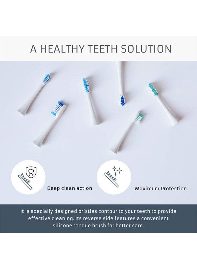 Elements Toothbrush Heads Compatibleââ‚¬¯With Elements Sonic Toothbrush Small Firm Bristles Small (Pack Of 3)