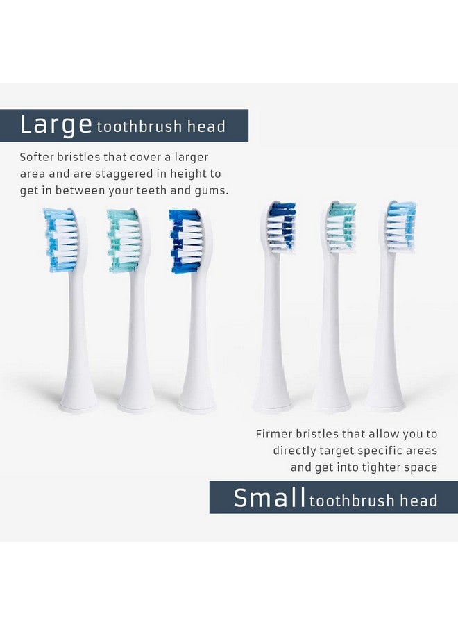 Elements Toothbrush Heads Compatibleââ‚¬¯With Elements Sonic Toothbrush Small Firm Bristles Small (Pack Of 3)