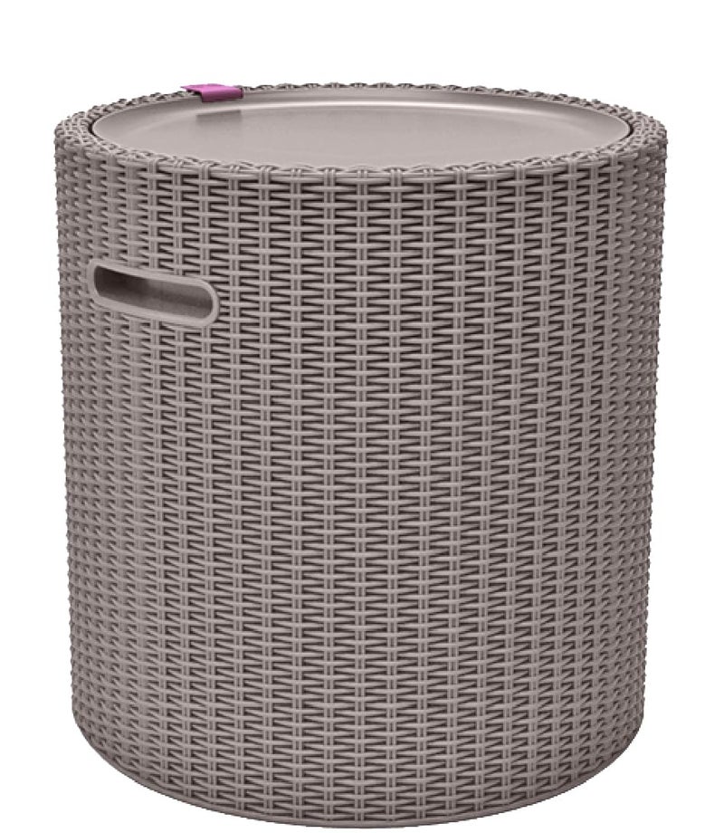 Keter Cool Side Table Cooler 3 in 1 Outdoor Patio Table and Ice Chest Storage, Ideal Hot Tub Table, Decor and Outdoor Patio Bar, Portable Bar, Cappuccino - Image 1