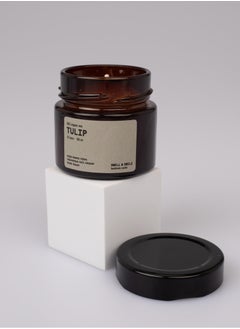 Generic Scented Candle in Amber Glass Jar 100ml – TULIP, Natural Coconut Soy Wax, Cotton Wick, Spring Floral Aroma, Premium Fragrance, IFRA & REACH Compliant  - Image 1