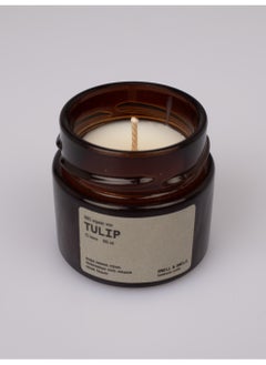 Generic Scented Candle in Amber Glass Jar 100ml – TULIP, Natural Coconut Soy Wax, Cotton Wick, Spring Floral Aroma, Premium Fragrance, IFRA & REACH Compliant  - Image 3
