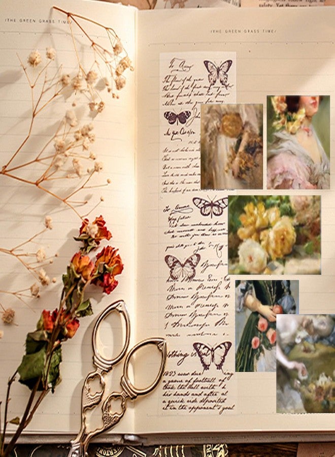 CoolShef مجموعة ملصقات CoolShef العتيقة المكونة من 300 قطعة، مجموعة أدوات سكرابوكينغ للأعمال اليدوية، لوازم جمالية لمجموعة أدوات التدوين ومواد سكرابوكينغ - Image 5