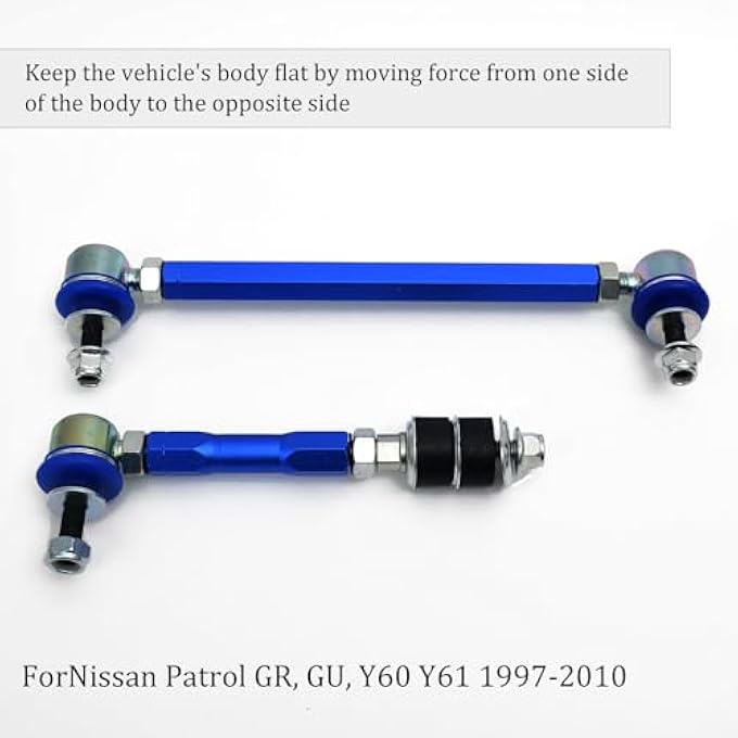 JS SUPER WORK Rear Adjustable AntiRoll Sway Bar Link Kits For Patrol Y60 Y61 Gr Gu 19972010Rear Stabilizer Bar Link Kit - Image 4