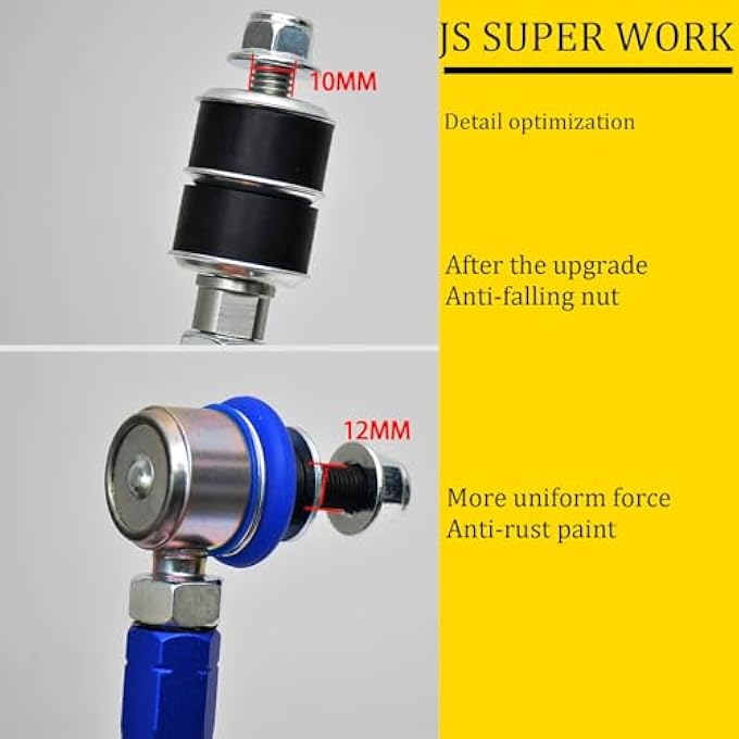 JS SUPER WORK Rear Adjustable AntiRoll Sway Bar Link Kits For Patrol Y60 Y61 Gr Gu 19972010Rear Stabilizer Bar Link Kit - Image 5