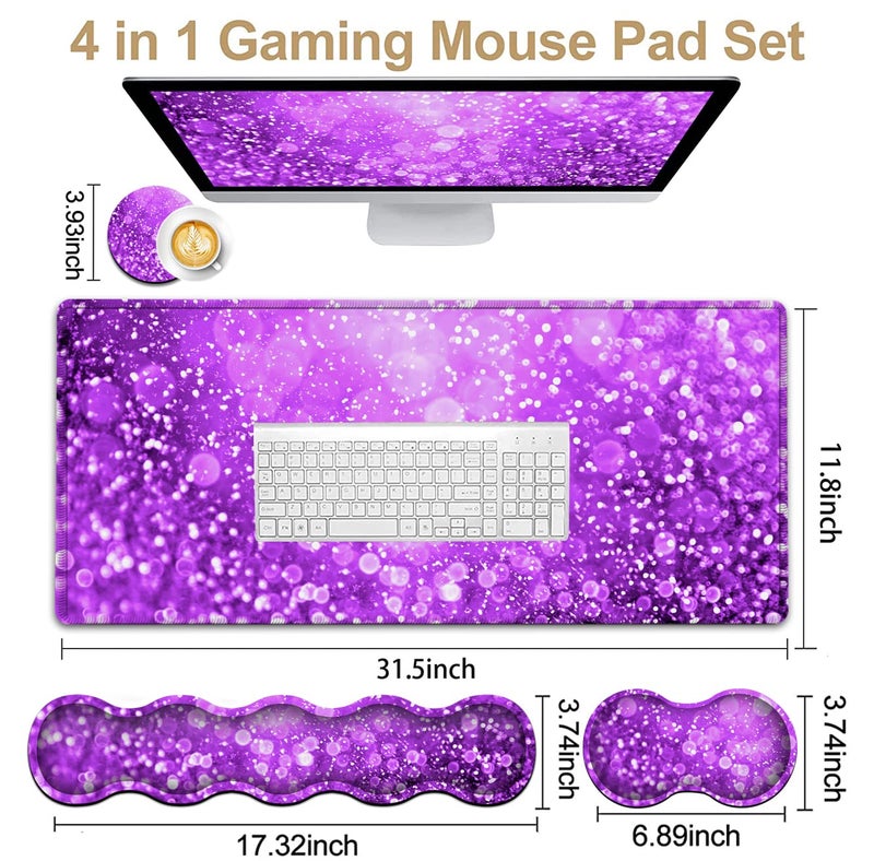 JVGFYNKL Large Mouse Pad with Wrist Support Ergonomic Memory Foam Keyboard Wrist Support & Non-Slip Mouse Wrist Rest,Extended Gaming Mouse Pads,for Laptop Office Desk Mat African Art Black Queen Anime Pattern - Image 2