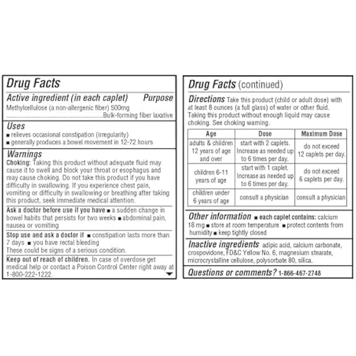 Quality Choice Fiber Therapy Caplets, 100 Count Gentle Fiber Laxative with Methylcellulose for Constipation Relief, Regularity Support, Gluten-Free, Non-Allergenic, Gentle & Effective - Image 2