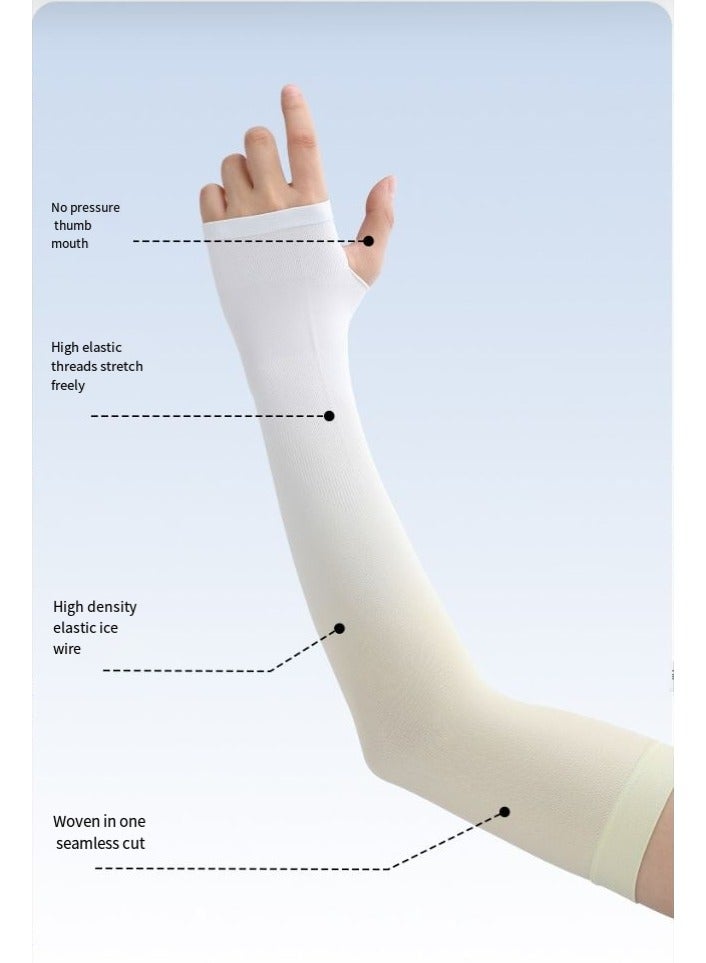 general New ice sleeve gradient color sun protection sleeve anti-ultraviolet men and women outdoor cycling sun protection ice silk sleeve - Image 3