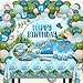 Lecheme Fishing Birthday Party Decorations 274PCS Gone Fishing Plates Napkins Tablecloth Cups Balloons Banner Allin1 Fish Party Decorations Birthday Party Supplies Serve 24 - Image 3