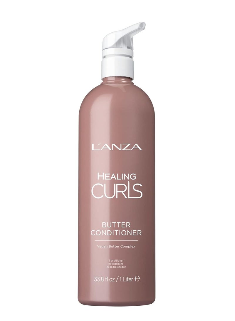 L'ANZA Healing Curls Butter Conditioner - Curly Hair Product for Moisturizing and Detangling Velvety Curls with Anti-Humidity Moisturizers, with Sulphate Free, Paraben Free Formula - Image 1