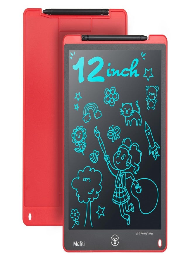 Mafiti LCD Writing Tablet 12 Inch Electronic Writing Drawing Pads Doodle Board for Kids Birthday Gifts Toys for Boys Girls Age 3 4 5 6 7 8 Year Old Red - Image 1