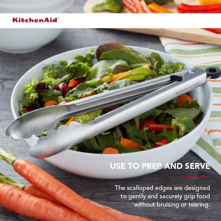 KitchenAid Stainless Steel Utility Tongs, 12 Inch - Image 5