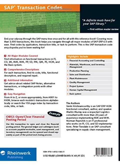 SAP Transaction Codes: Your Quick Reference to Transactions in SAP ERP