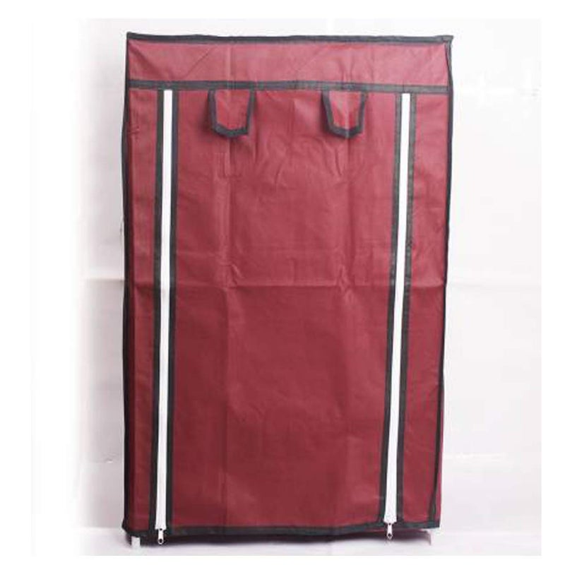 SIMSAN Simasn Premium 5Tiers Shoe RackMultipurpose Storage Rack with Dustproof Cover pvc Pipes Non Woven Fabric Plastic Connector MAROON 5 Shelf - Image 3