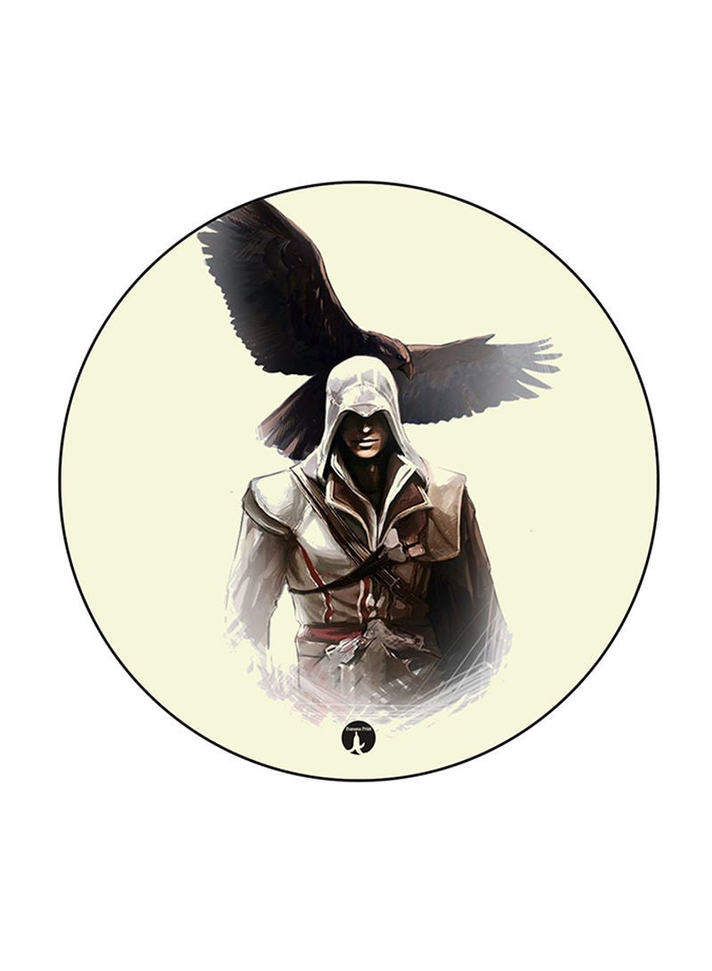 Video Game Assassin's Creed Printed Mouse Pad Round  Multicolour