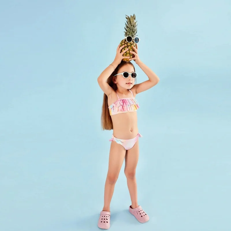 ميلا كيدز Ruffle Bikini Set - Tie Dye