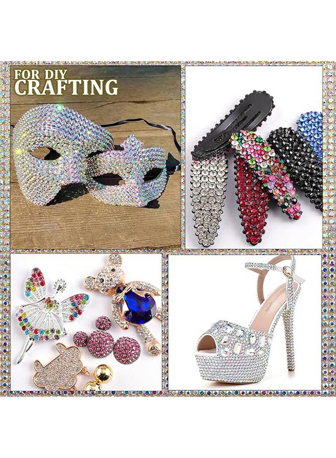 HAVEN Two Packs of Flatback Rhinestones 4520 Pcs, Colorful Nail Art Rhinestones Flatback Crystal Colorful+AB Rhinestone with Picker Pencil and Tweezer, for Nail Art and Decoration - Image 5