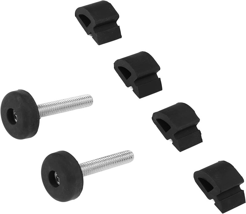 Hood Stop Cushion, Bumper Set Replacement for Truck 1967 1972, Made of Rubber and Metal, Adjusts Hood Materials - Image 2