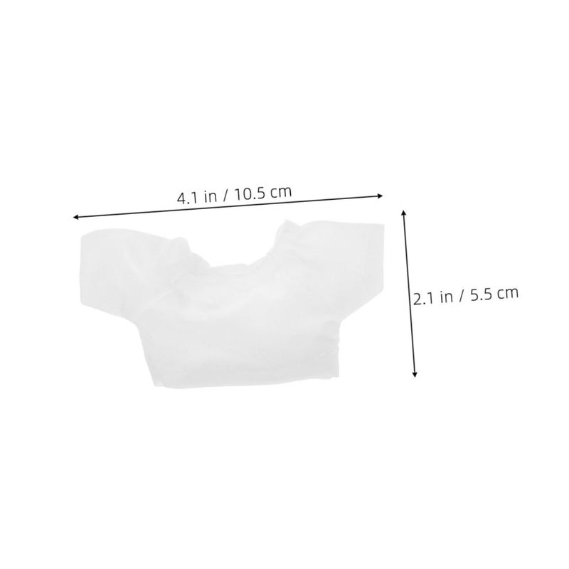 مجموعة ملابس دمية دب محشوة من 5 تي شيرتات ذات رقبة مستديرة مقاس 10 50X5 50X1 00 سم - Image 3