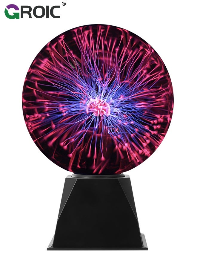GROIC 4 Inch Plasma Ball Lamp,Touch and Sound Sensitive Electric Globe with Lightning Effects,USB Powered, Amazing Gift for Parties, Plug-in Energy Ball for Parties,STEM Learning,Static Electricity Sphere for Kids  - Image 1