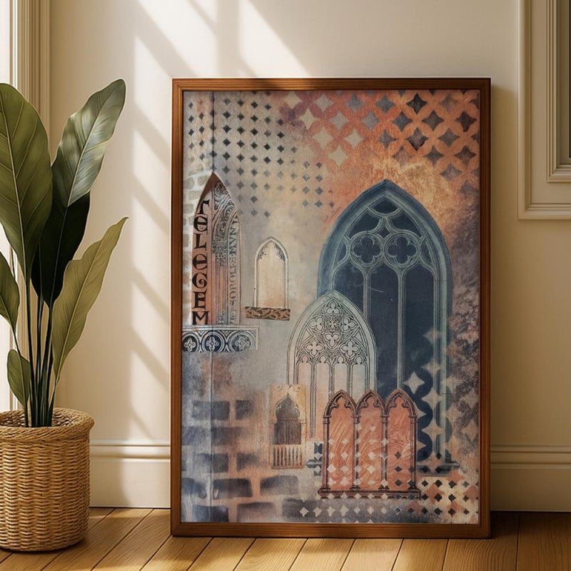 ماركتنا لوحة قماشية فاخرة بتصميم إسلامي مع برواز مجوف مقاس (40×60) قطعة واحدة - Image 1