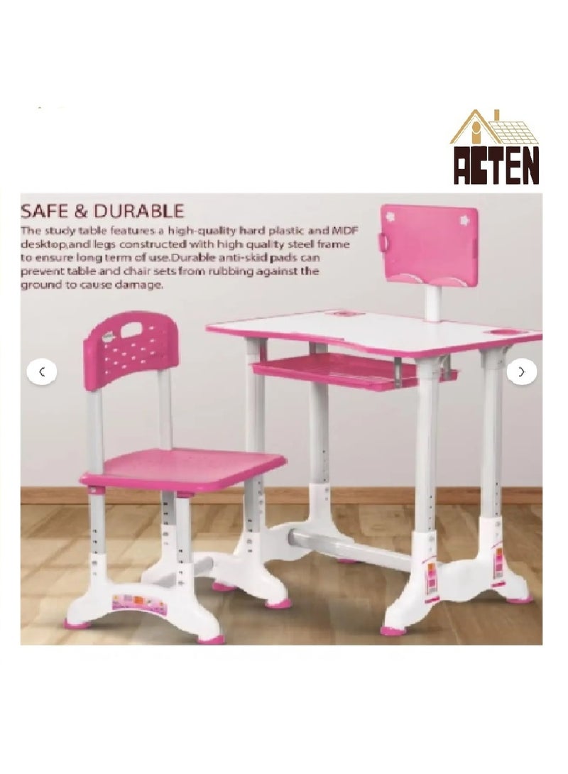 Study Table with Chair Set for Kids and Students, Adjustable Height Tilting Desk Top for Comfort, Posture, Reading and Writing for Toddlers Boys and Girls - Image 3