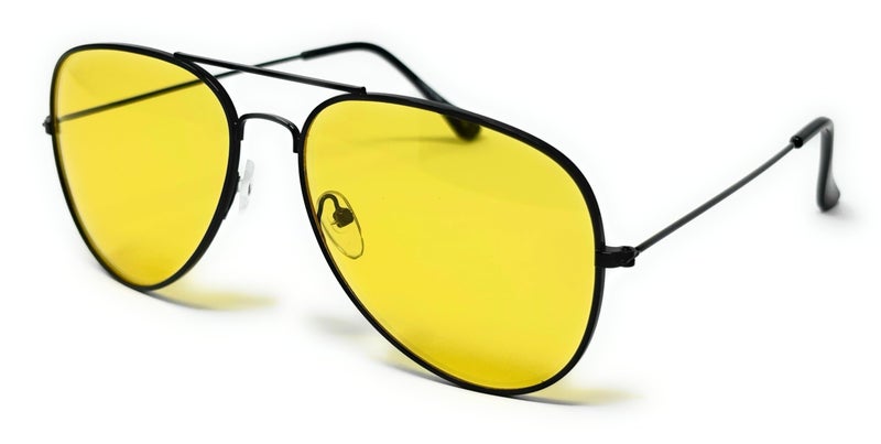 WebDeals - Aviator Silver Mirror or Color Mirror Metal Frame Sunglasses (Black, Yellow) …… - Image 1