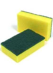 UNLOCK - UNLOCK Proclean Sponge Scrub Pad Green and Yellow Pack of 6 - Image 1