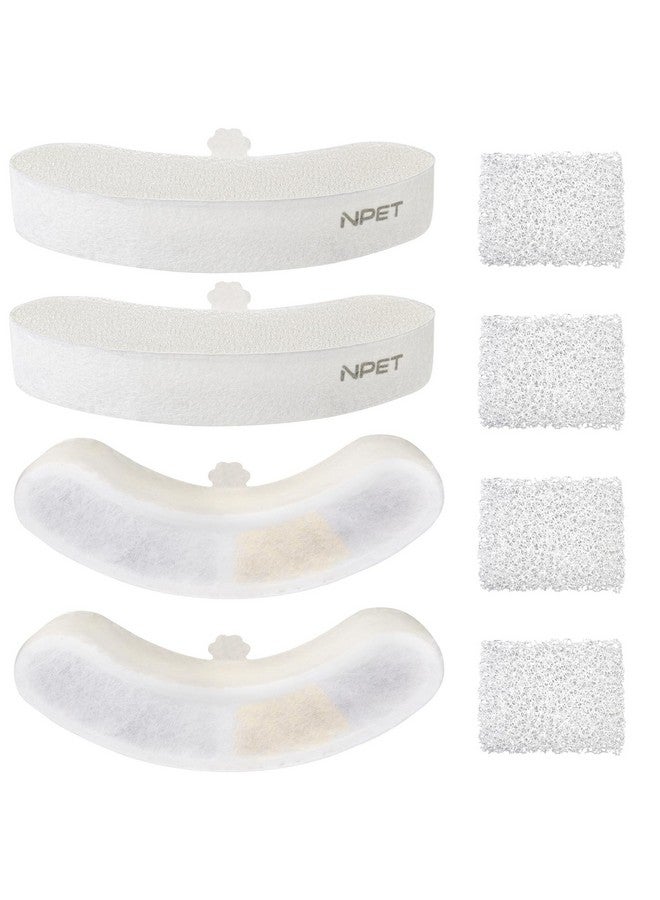 NPET Upgraded Design 4 Pack Replacement Filters For Wf050/Wf100 Cat Water Fountain And Wf210 Stainless Steel Pet Water Fountain Cat Water Dispenser - Image 1