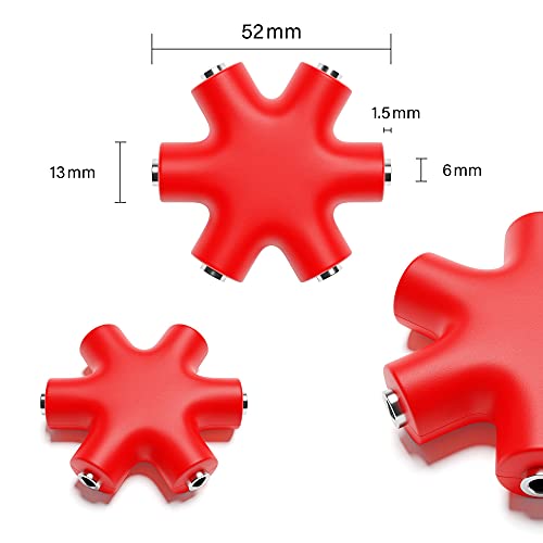 ExcelValley - Mono Patch Cable Splitter - TS 3.5mm 1/8" - Modular Synth Eurorack [Red] - Image 2