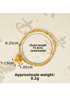 Retro Chic Gold Shimmering Laser Bead Bracelet S2678 Blessed Bag Bracelet