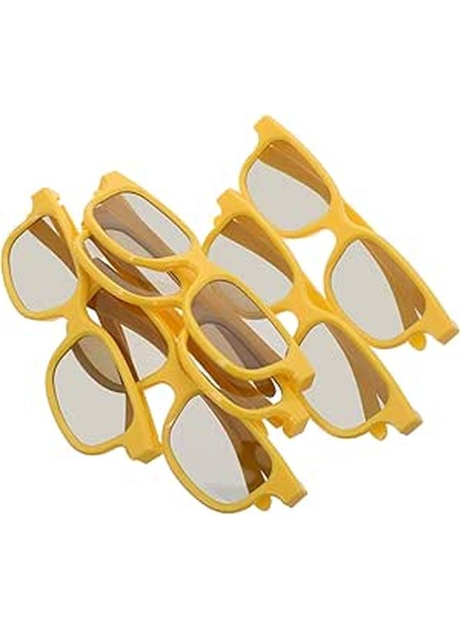 6Pcs Plastic 3D Glasses For Kids Lightweight Immersive Movie Viewing Home School Cinema - Image 1