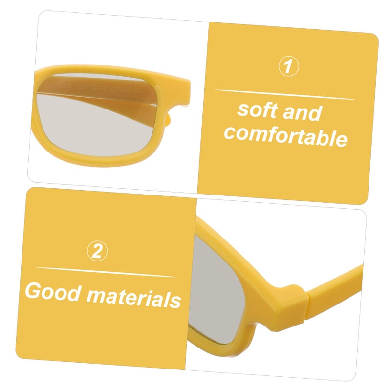 6Pcs Plastic 3D Glasses For Kids Lightweight Immersive Movie Viewing Home School Cinema - Image 4